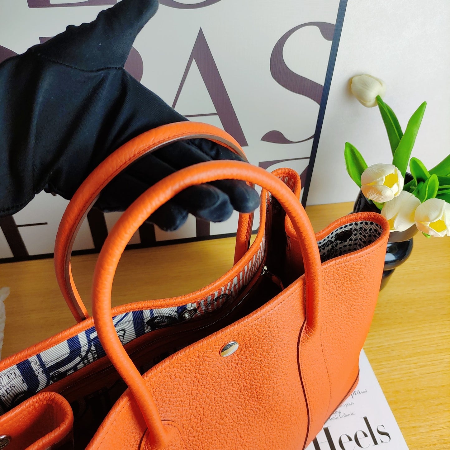 Hermes - Garden Party - Leather - Orange - (large)
