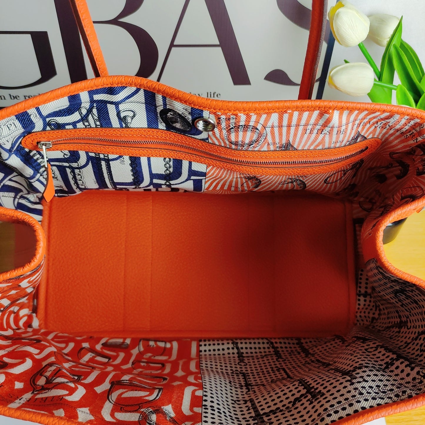 Hermes - Garden Party - Leather - Orange - (large)