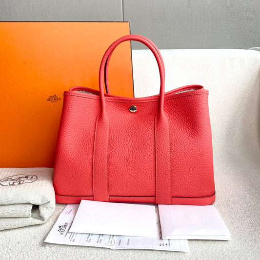 Hermès - Garden Party - Negonda leather - Texas Pink with Silver-Tone Hardware - (medium)