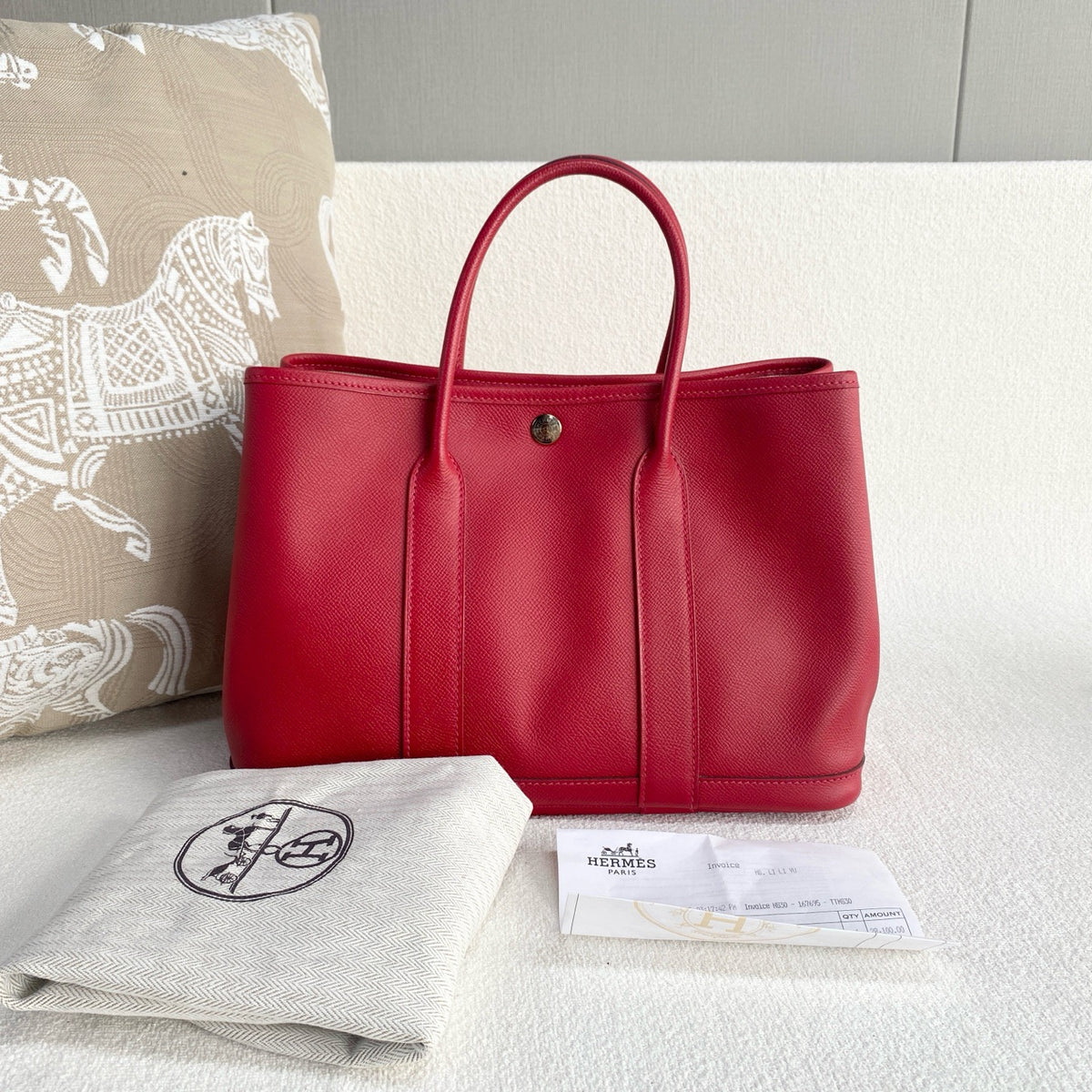 Hermes - Gardenparty 30 - Leather - Red - (medium)