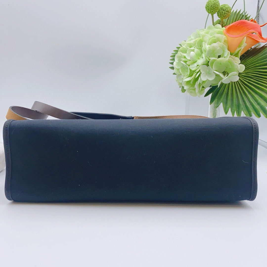 Hermès - Herbag 31 - Canvas and Hunter Leather - Black - (medium)