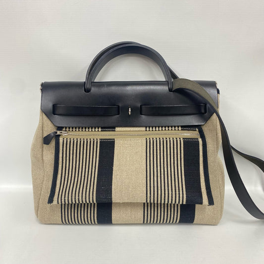 Hermes - Herbag 31 - Canvas and leather - Beige and Black - (Medium)