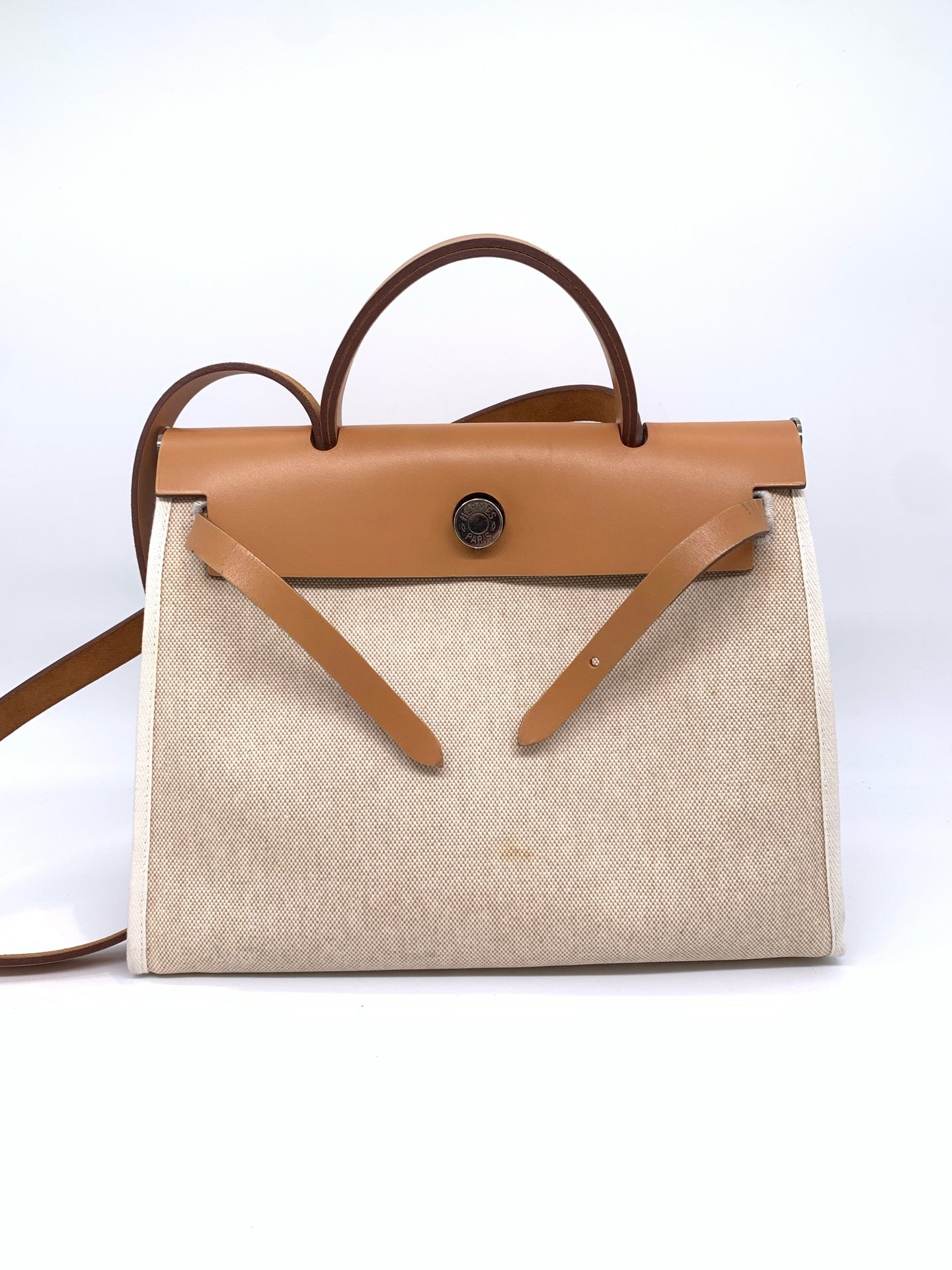 Hermès - Herbag 31 - Cloth - Beige - (medium)