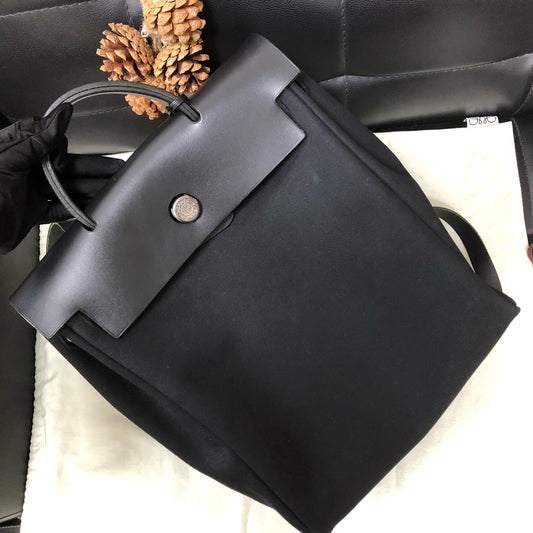 Hermes - Herbag 31 - Cloth - Black - (31)