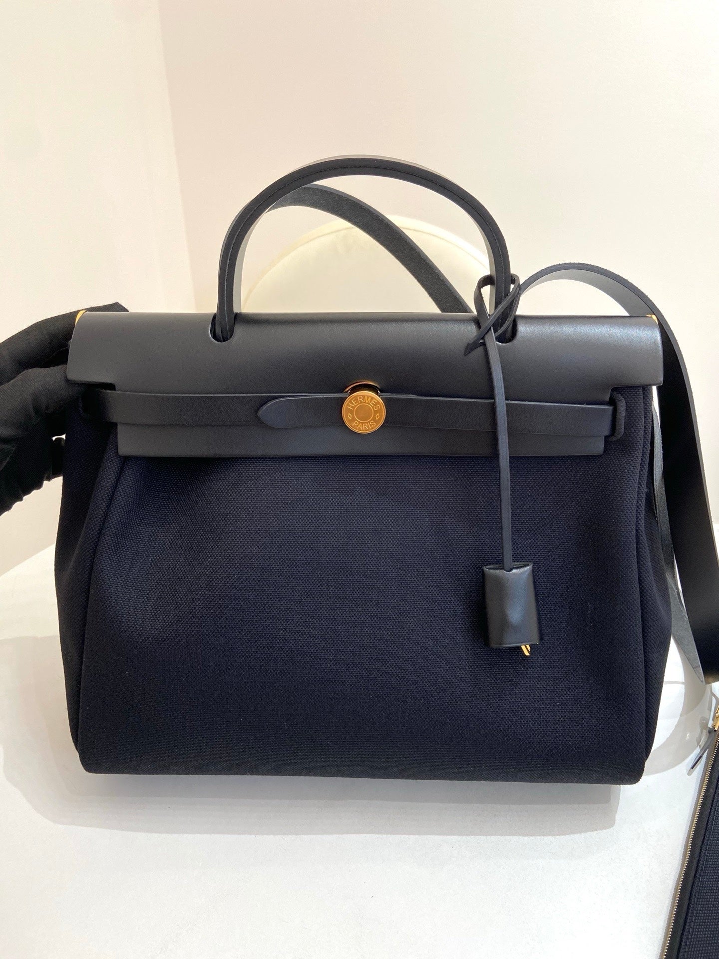 Hermes - Herbag 31 - Cloth - Black - (31)