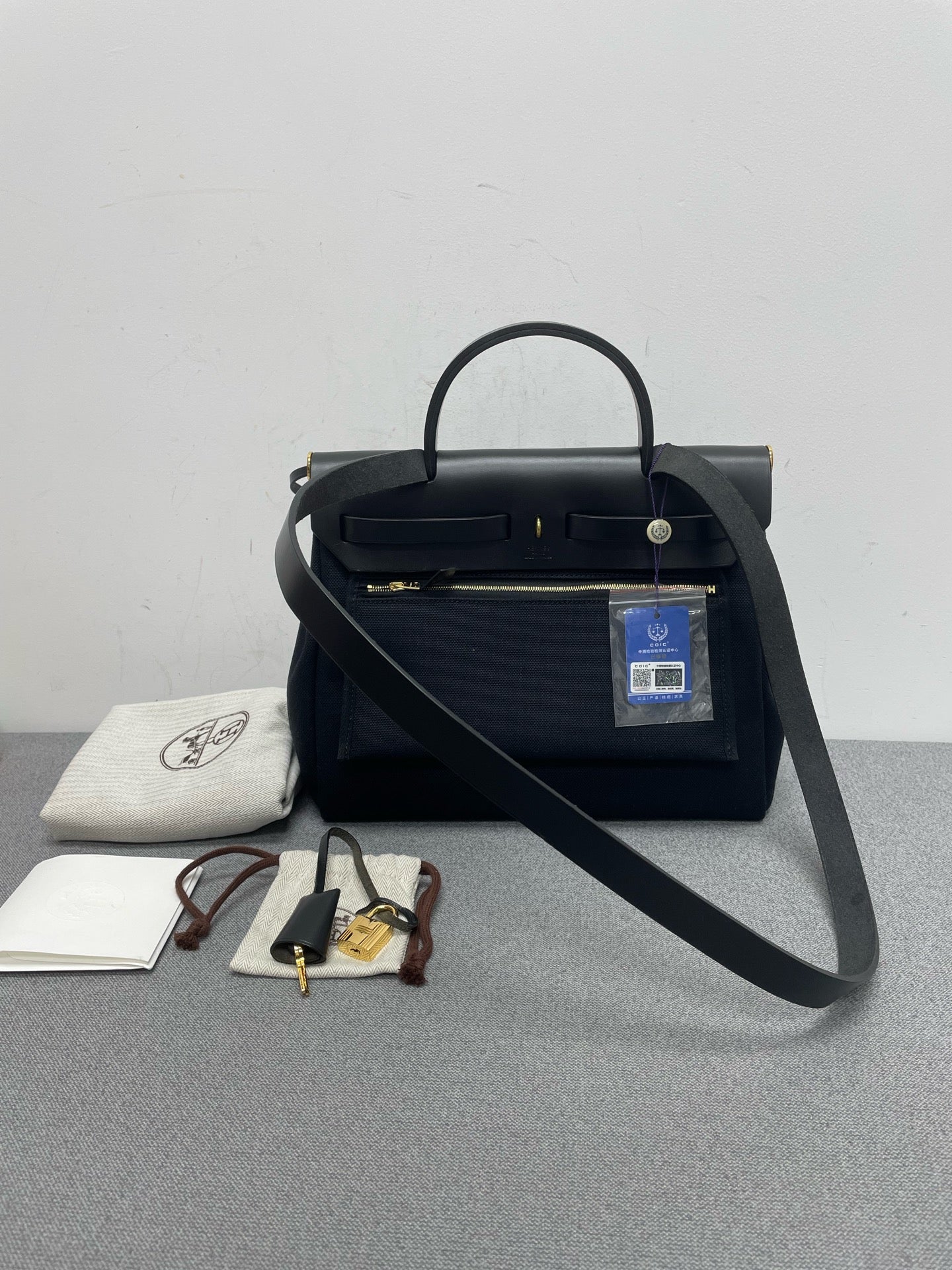 Hermès - Herbag 31 - Cloth - Black - (medium)