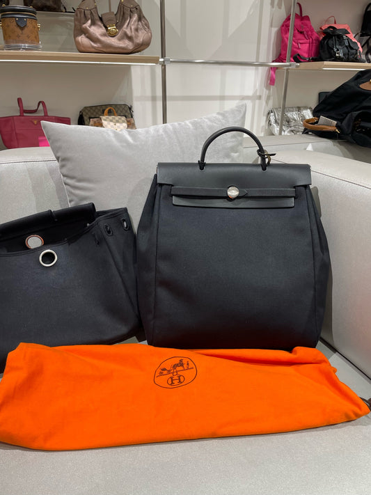 Hermes - Herbag 31 - Cloth - Black - (Other)
