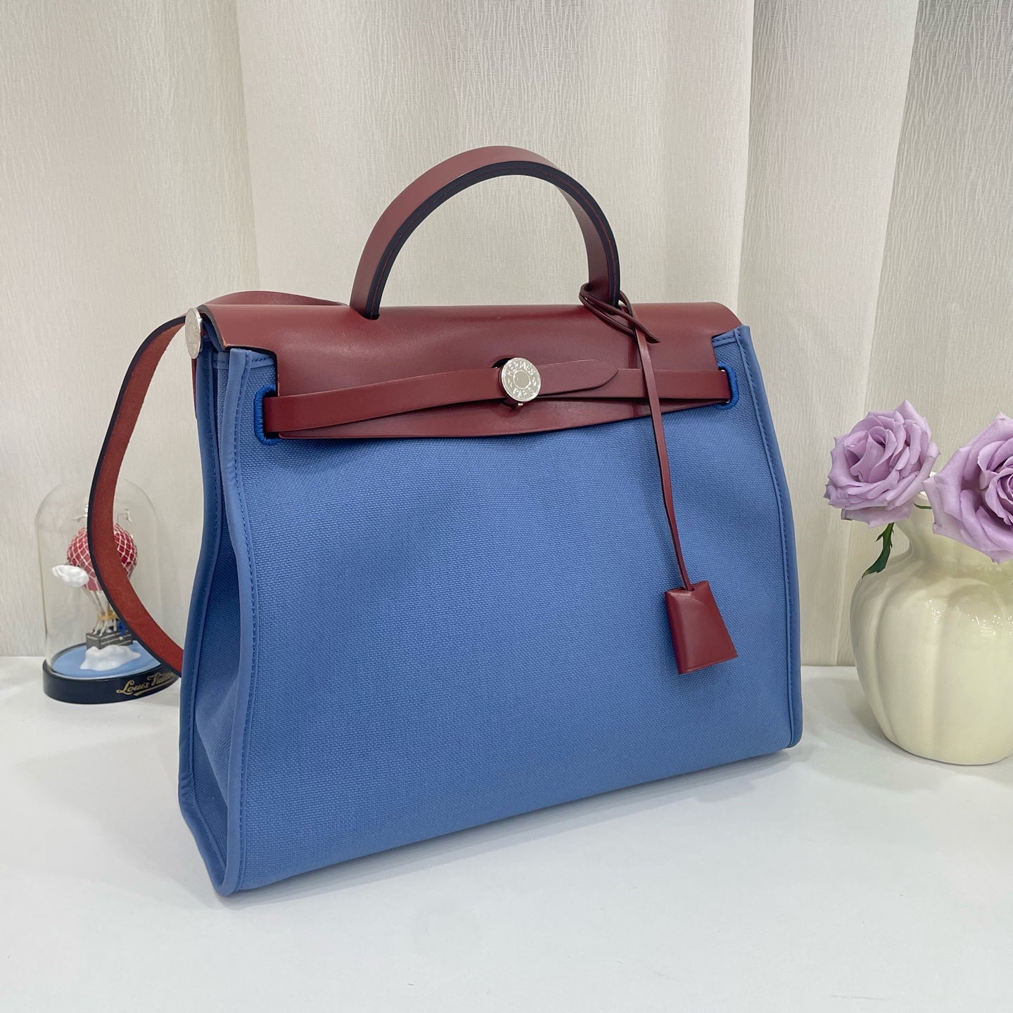 Hermes - Herbag 31 - Cloth - Blue - (medium)