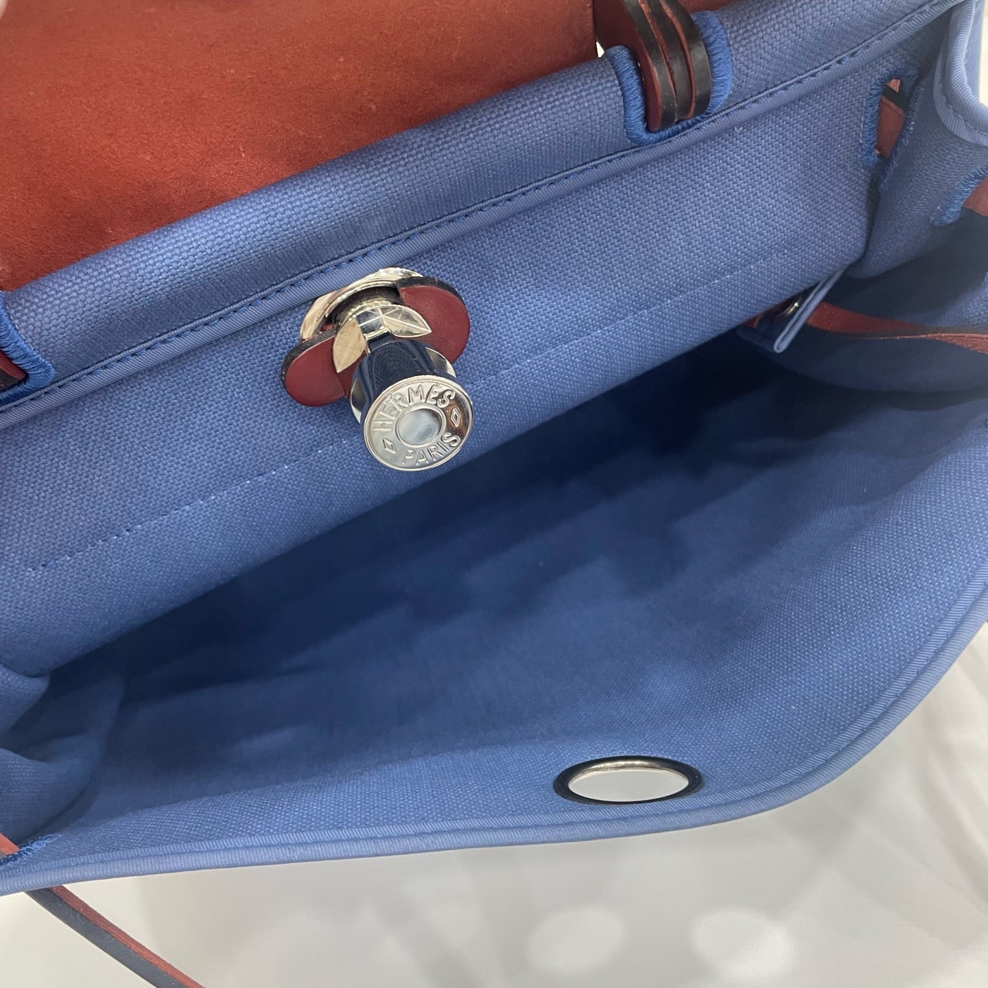 Hermes - Herbag 31 - Cloth - Blue - (medium)