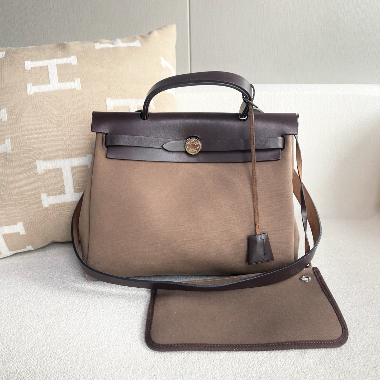 Hermes - Herbag 31 - Cloth - Brown - (31)