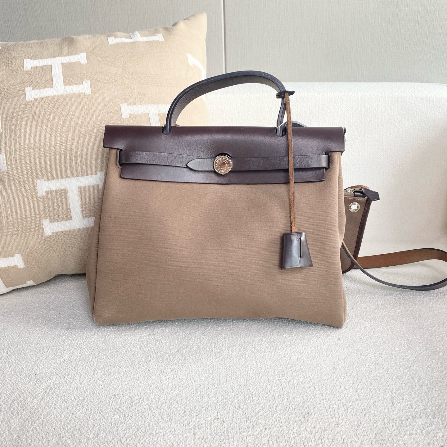 Hermes - Herbag 31 - Cloth - Brown - (31)