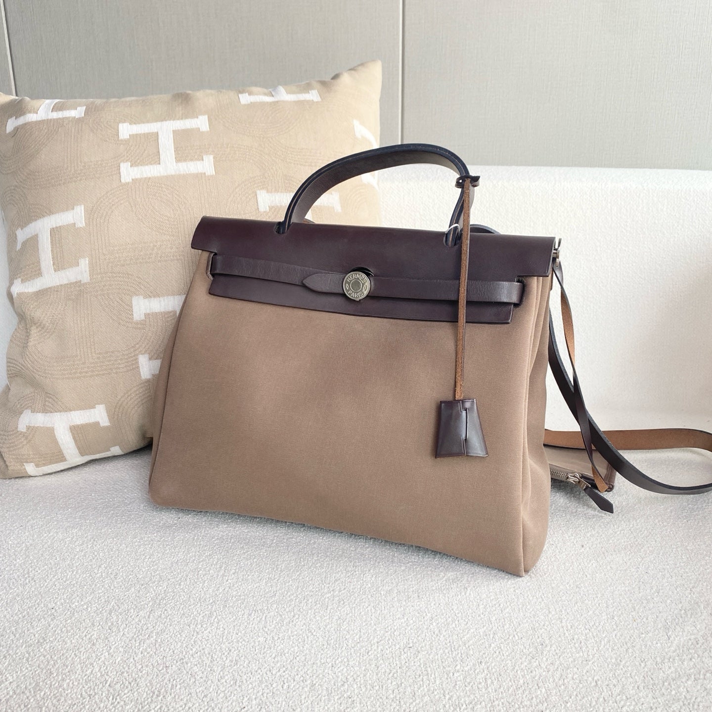 Hermes - Herbag 31 - Cloth - Brown - (31)