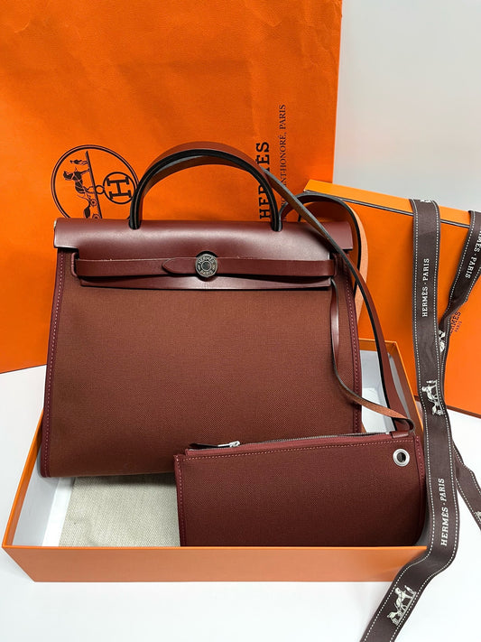 Hermes - Herbag 31 - Cloth - Brown - (medium)