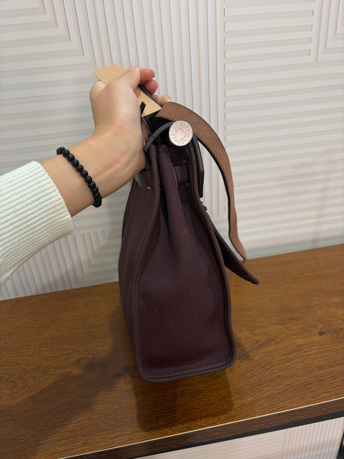 Hermes - Herbag 31 - Cloth - Burgundy - (medium)