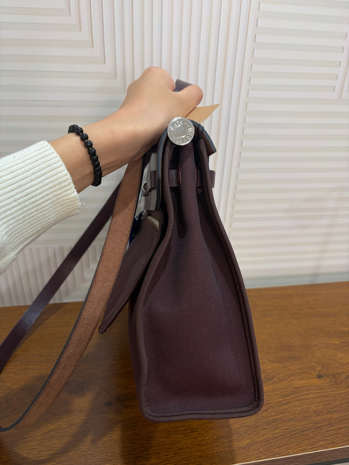 Hermes - Herbag 31 - Cloth - Burgundy - (medium)