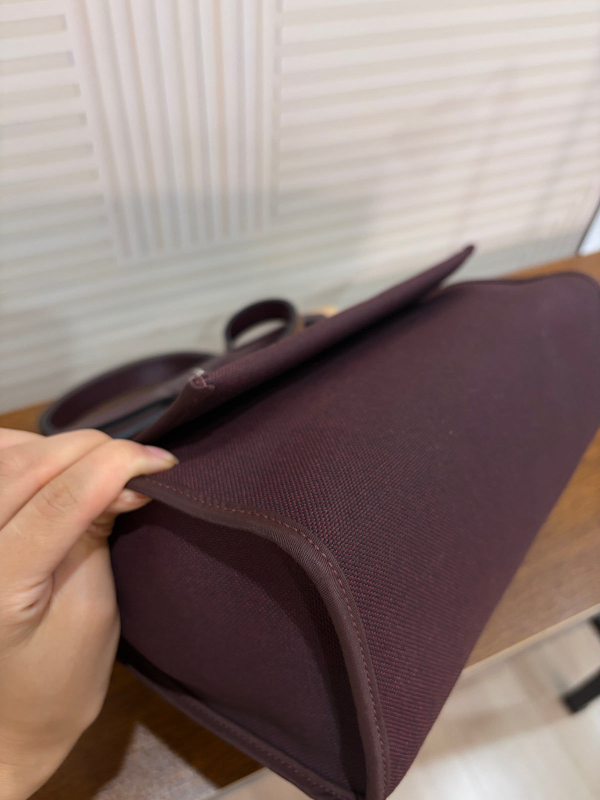 Hermes - Herbag 31 - Cloth - Burgundy - (medium)