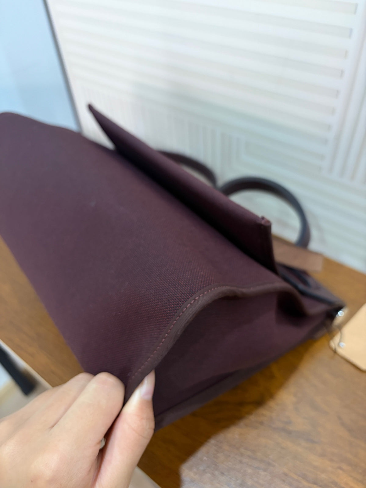 Hermes - Herbag 31 - Cloth - Burgundy - (medium)