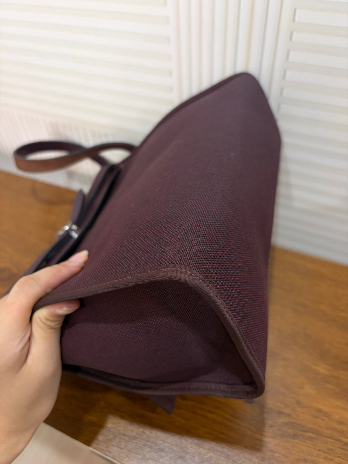 Hermes - Herbag 31 - Cloth - Burgundy - (medium)