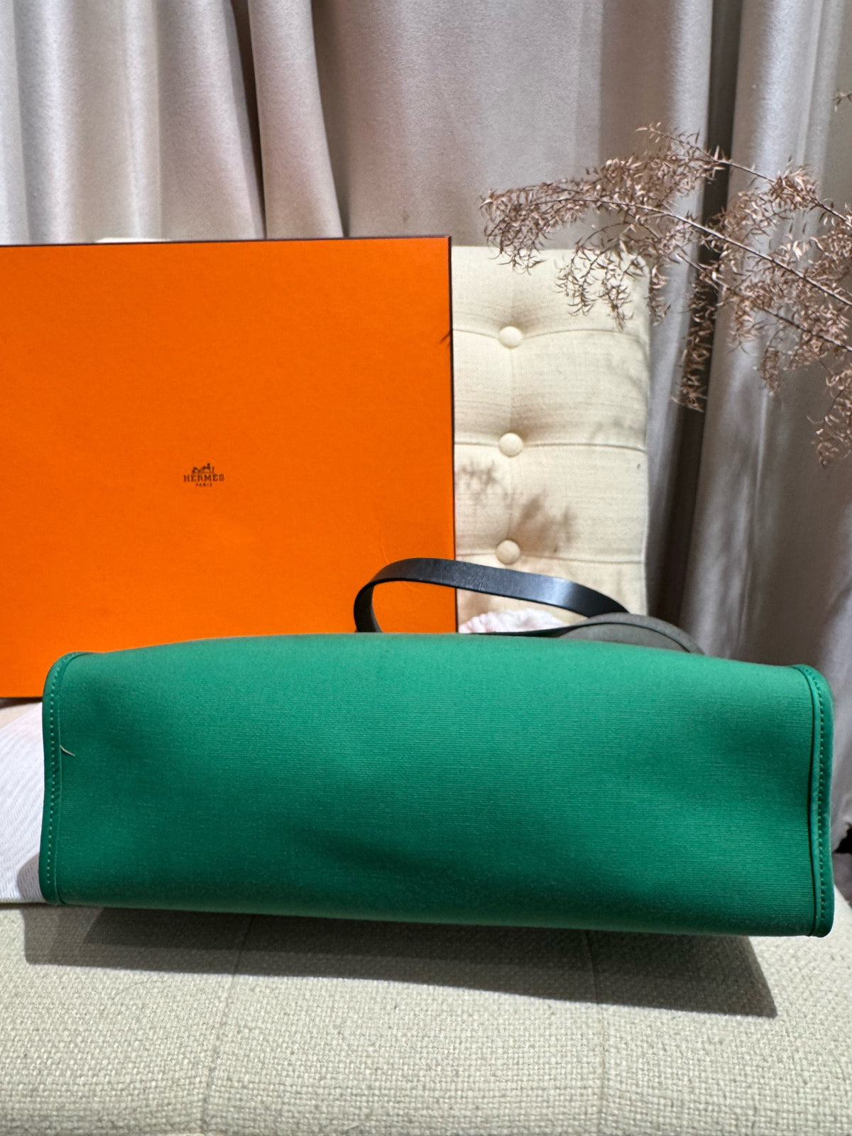 Hermes - Herbag 31 - Cloth - Green - (Medium)