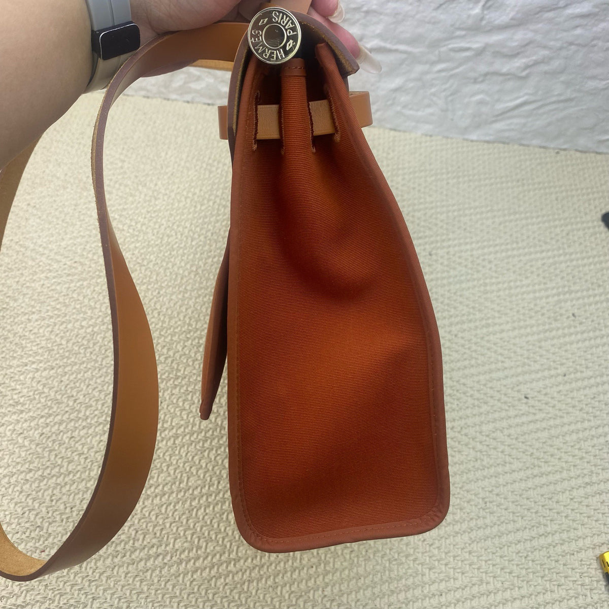 Hermes - Herbag 31 - Cloth - Orange - (medium)