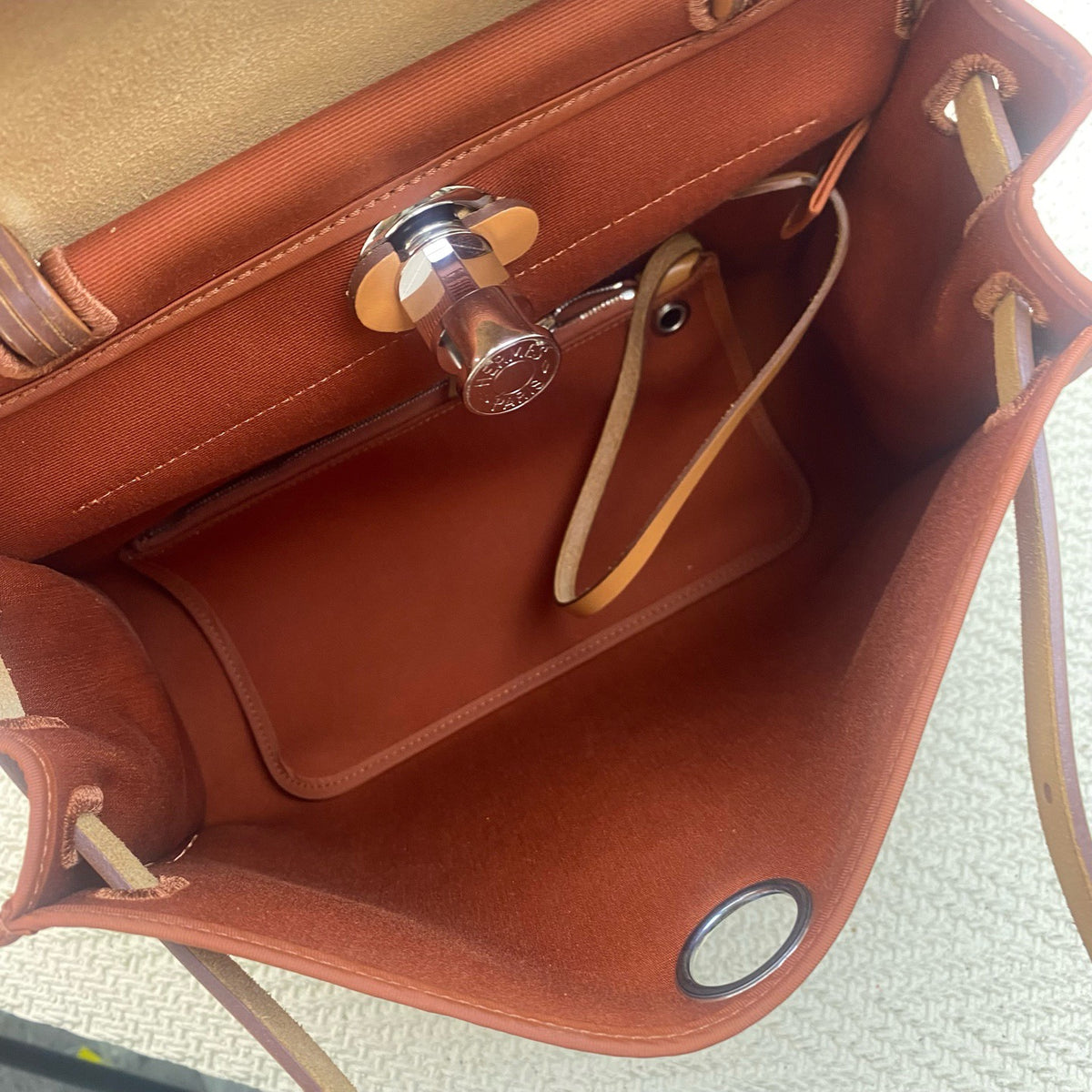 Hermes - Herbag 31 - Cloth - Orange - (medium)
