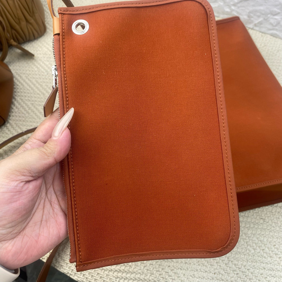 Hermes - Herbag 31 - Cloth - Orange - (medium)