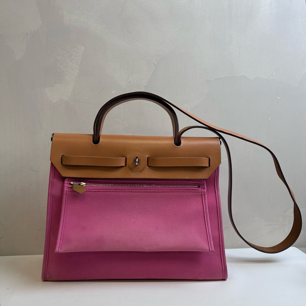 Hermes - Herbag 31 - Cloth - Pink - (medium)