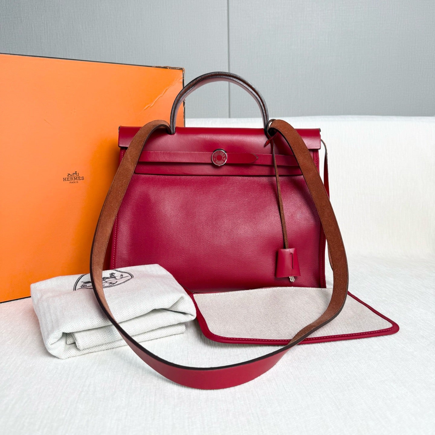Hermes - Herbag 31 - Cloth - Red - (Medium)