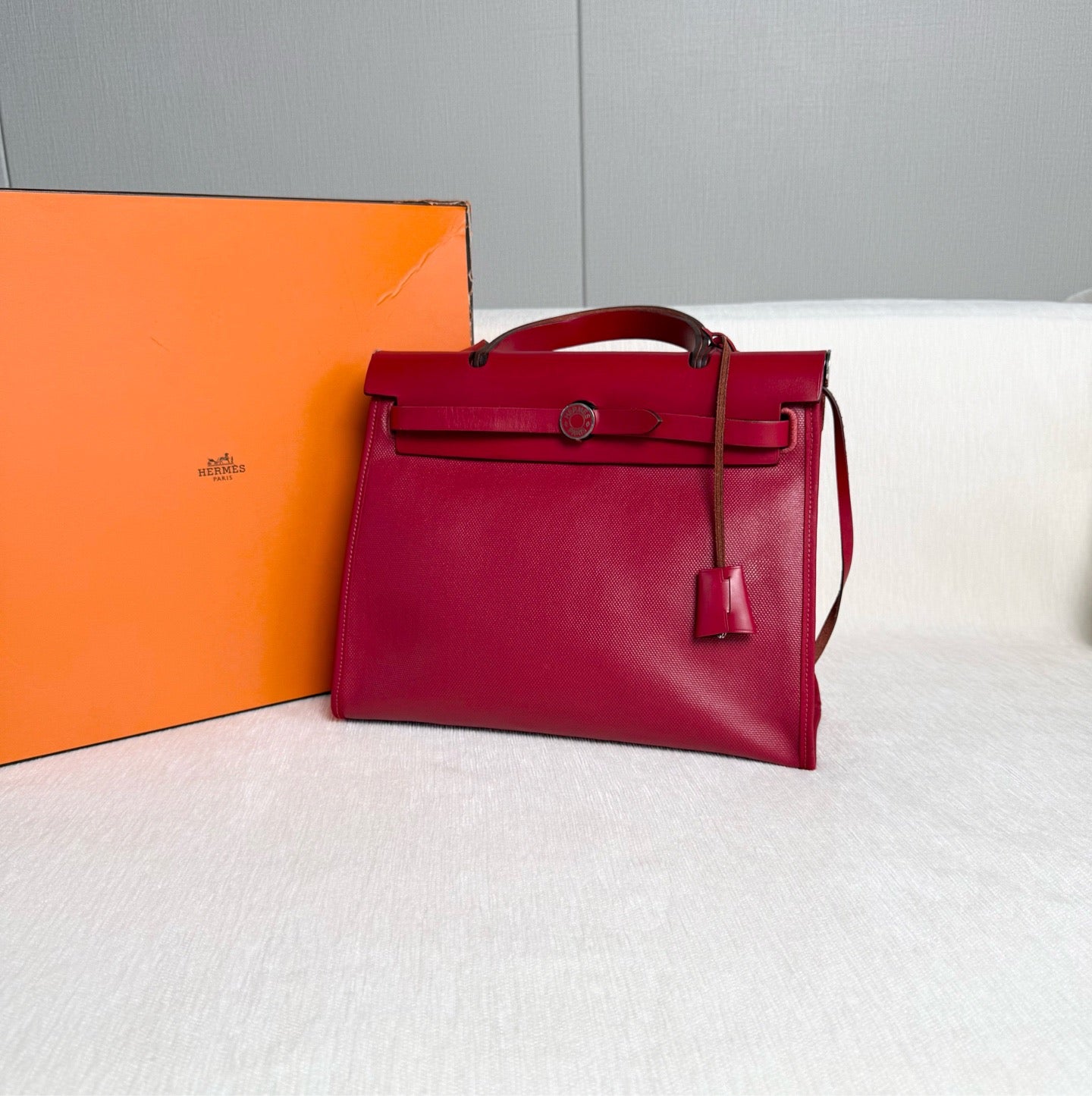 Hermes - Herbag 31 - Cloth - Red - (Medium)