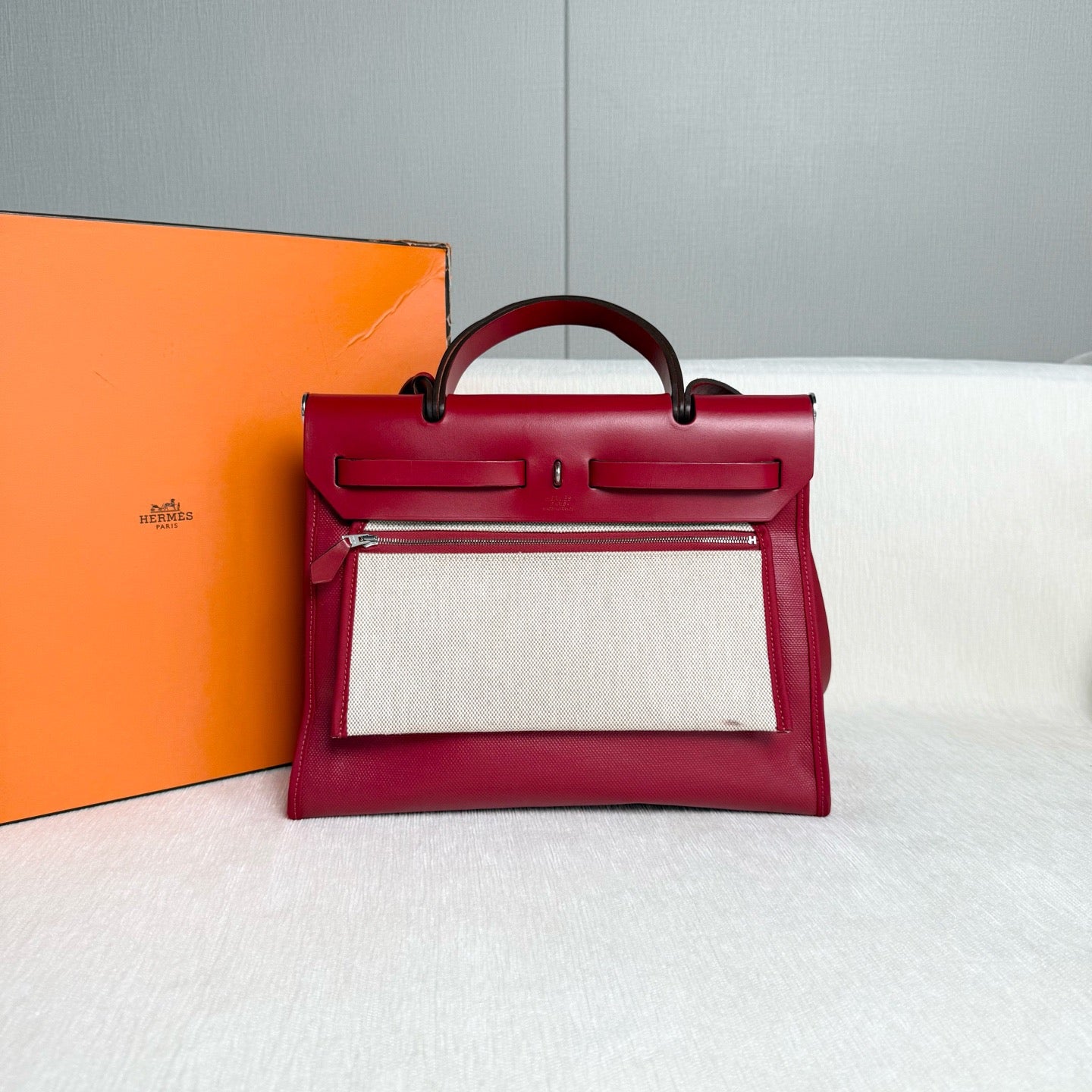Hermes - Herbag 31 - Cloth - Red - (Medium)