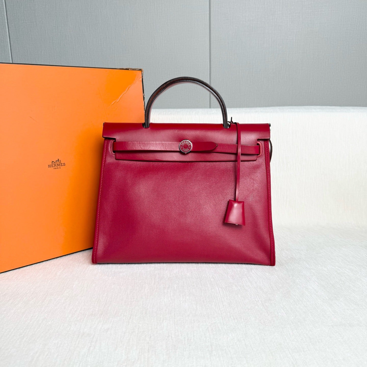 Hermes - Herbag 31 - Cloth - Red - (Medium)