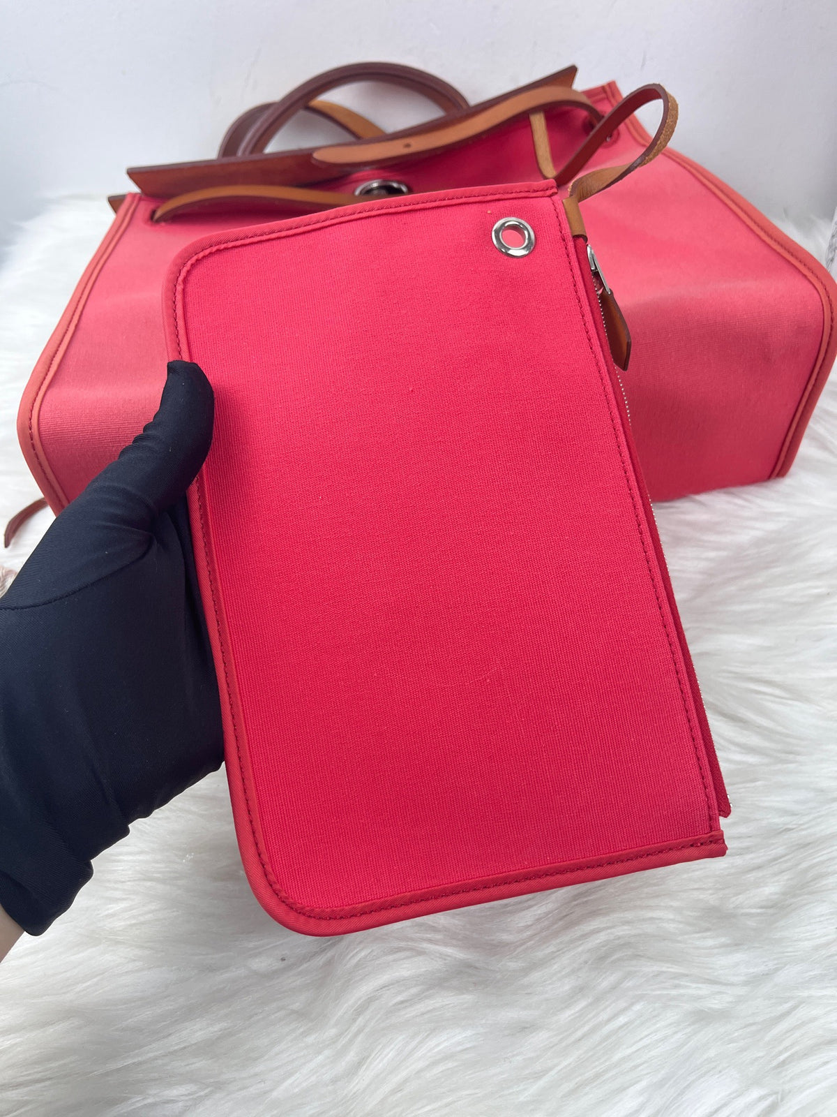 Hermes - Herbag 31 - Cloth - Red - (medium)