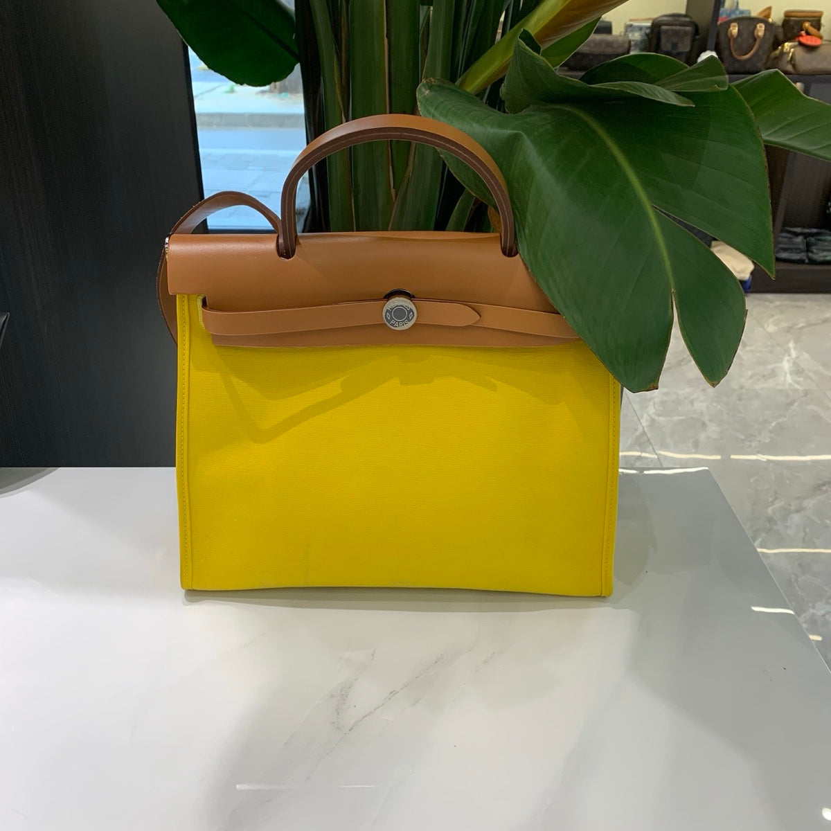 Hermes - Herbag 31 - Cloth - Yellow - (Medium)