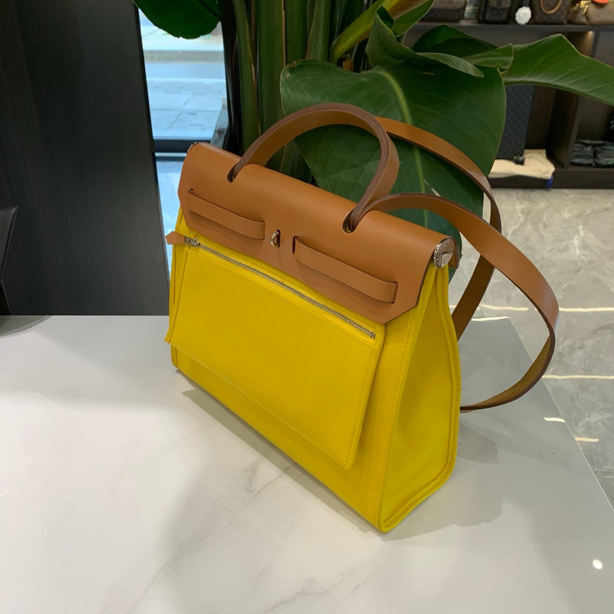 Hermes - Herbag 31 - Cloth - Yellow - (Medium)