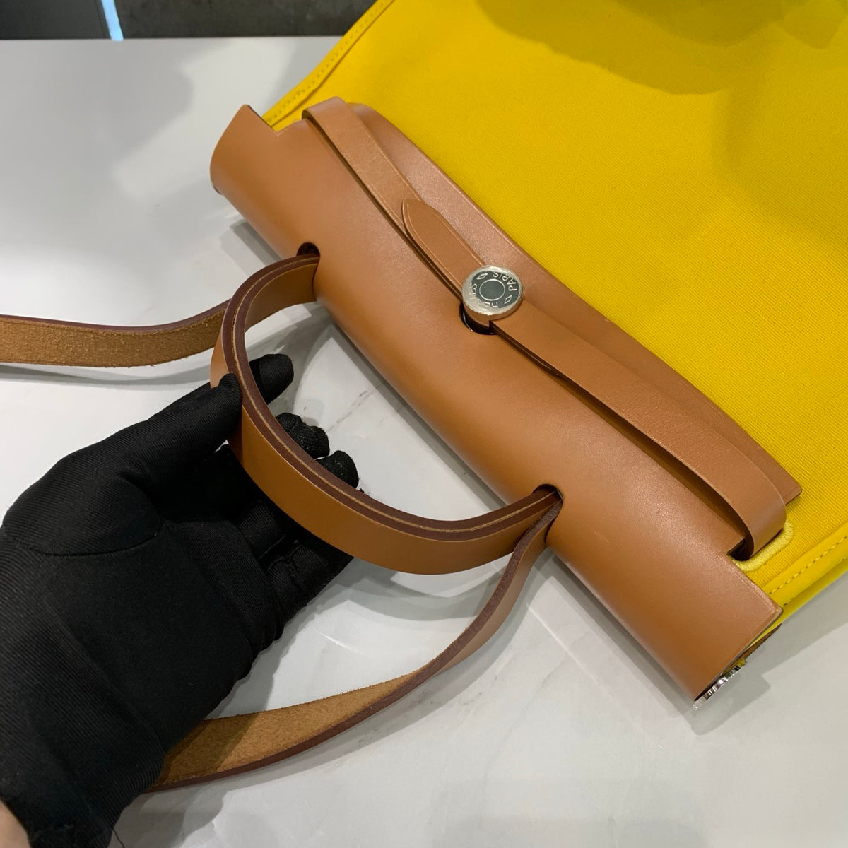 Hermes - Herbag 31 - Cloth - Yellow - (Medium)