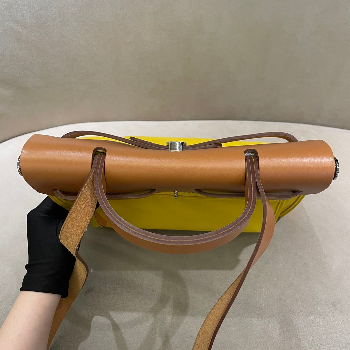 Hermes - Herbag 31 - Cloth - Yellow - (Medium)