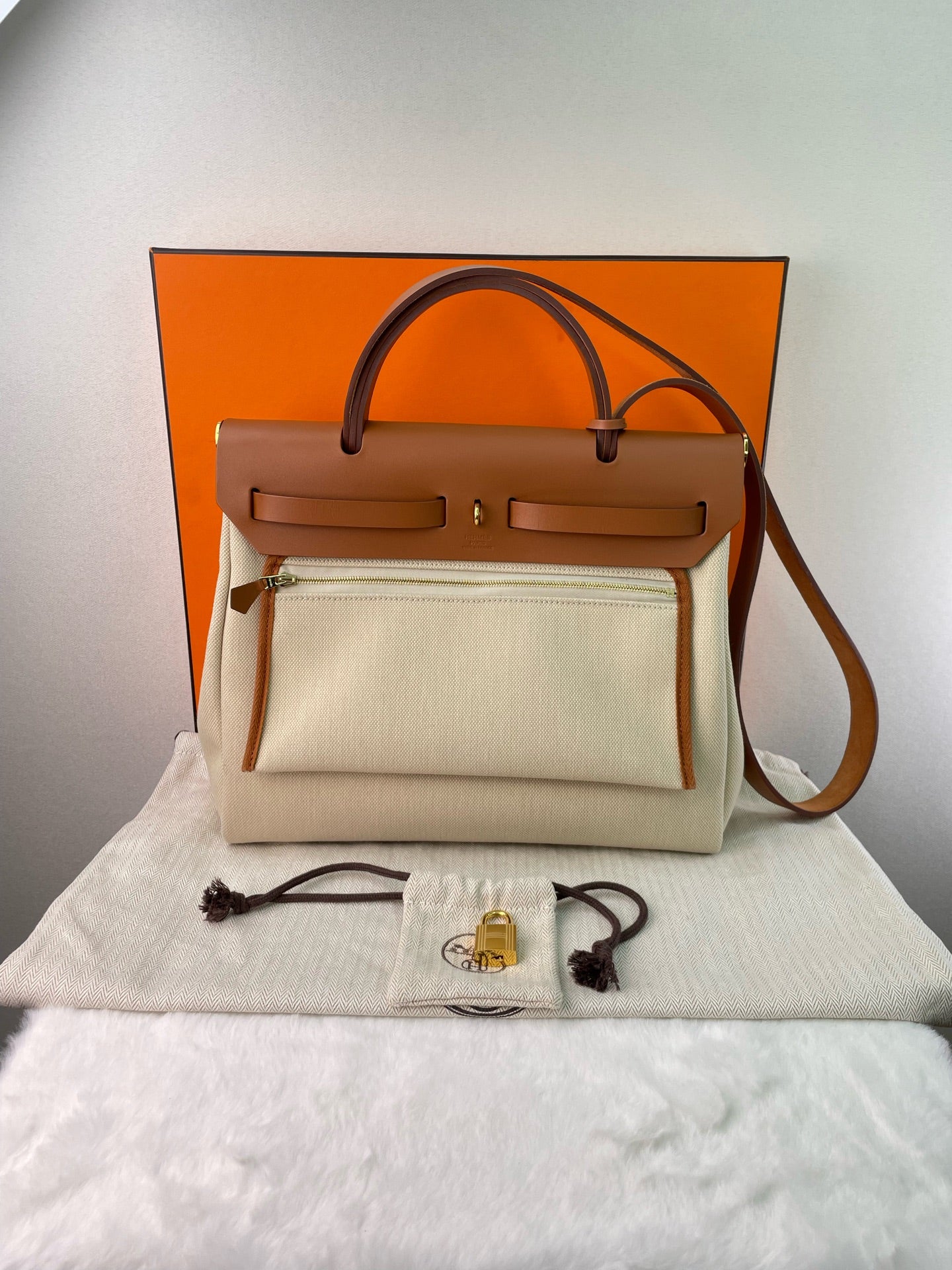 Hermès - Herbag 31 - Leather - Beige - (medium)