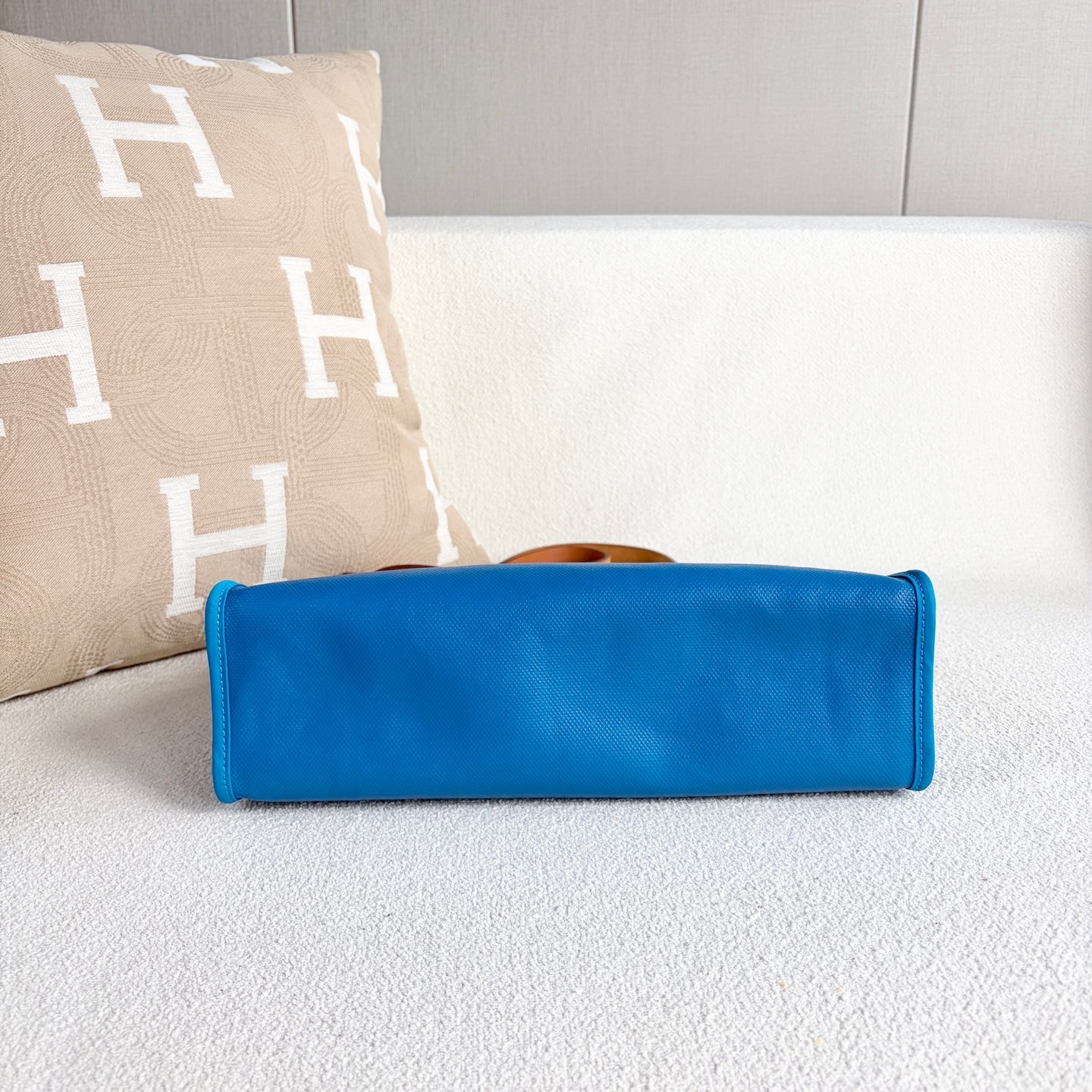 Hermès - Herbag 31 - Waterproof canvas and Vache Hunter leather - Zanzibar Blue and Tan - (Medium)