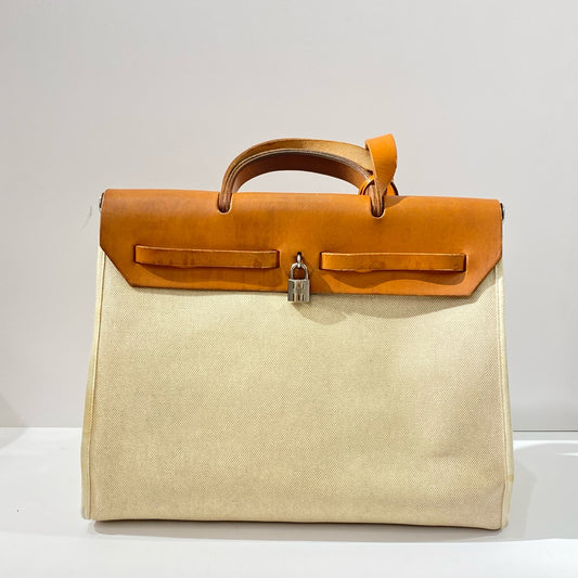 Hermès - Herbag 39 - Canvas and Leather - Multicolour - (Large)