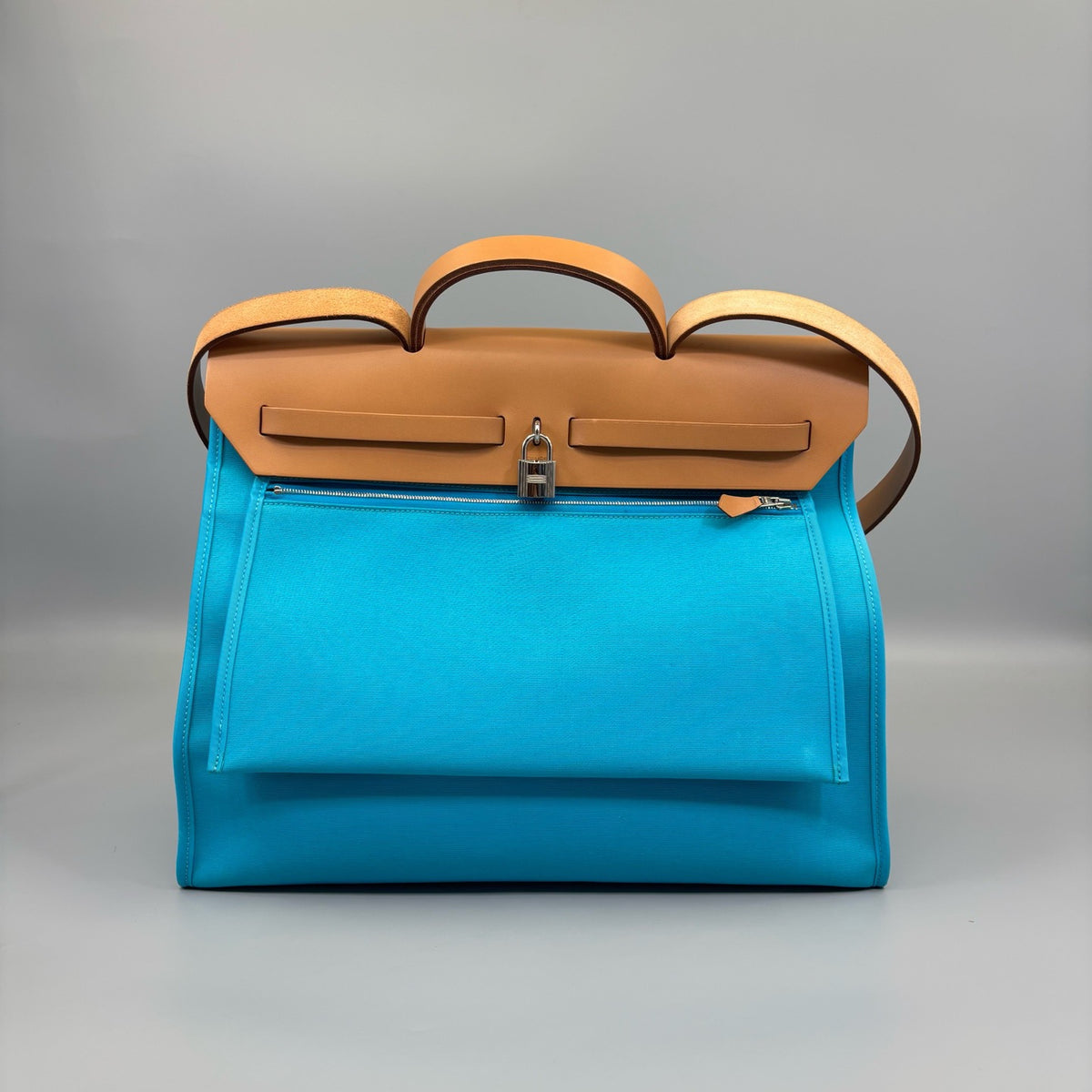 Hermes - Herbag 39 - Cloth - Blue - (large)