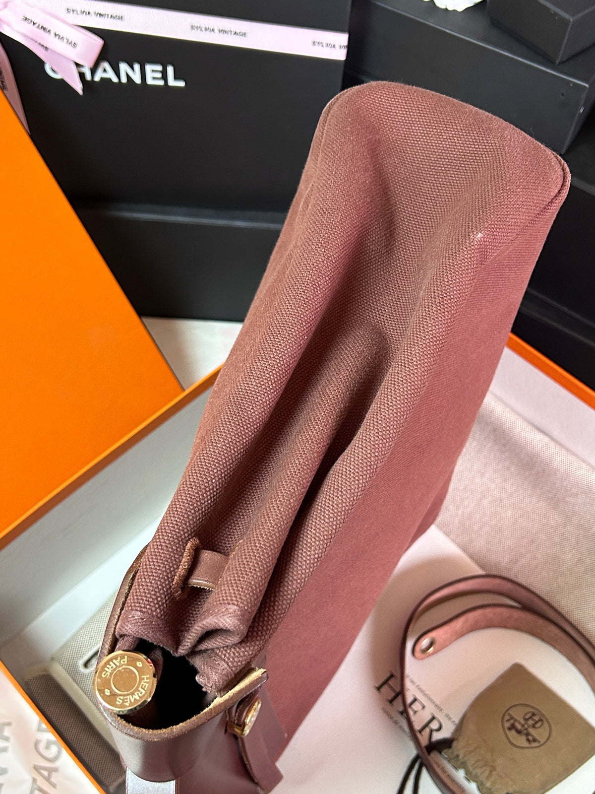 Hermes - Herbag 39 - Cloth - Brown - (large)
