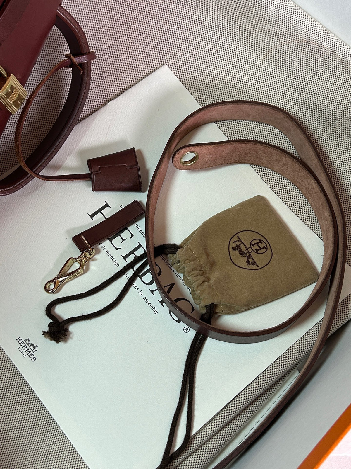 Hermes - Herbag 39 - Cloth - Brown - (large)