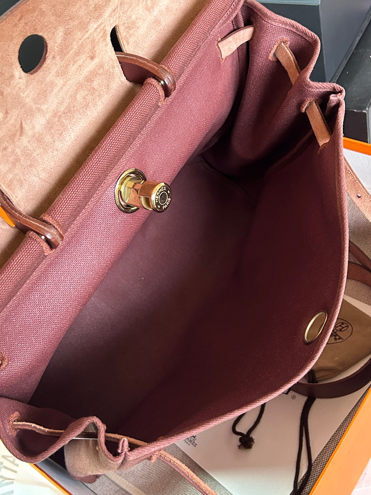 Hermes - Herbag 39 - Cloth - Brown - (large)