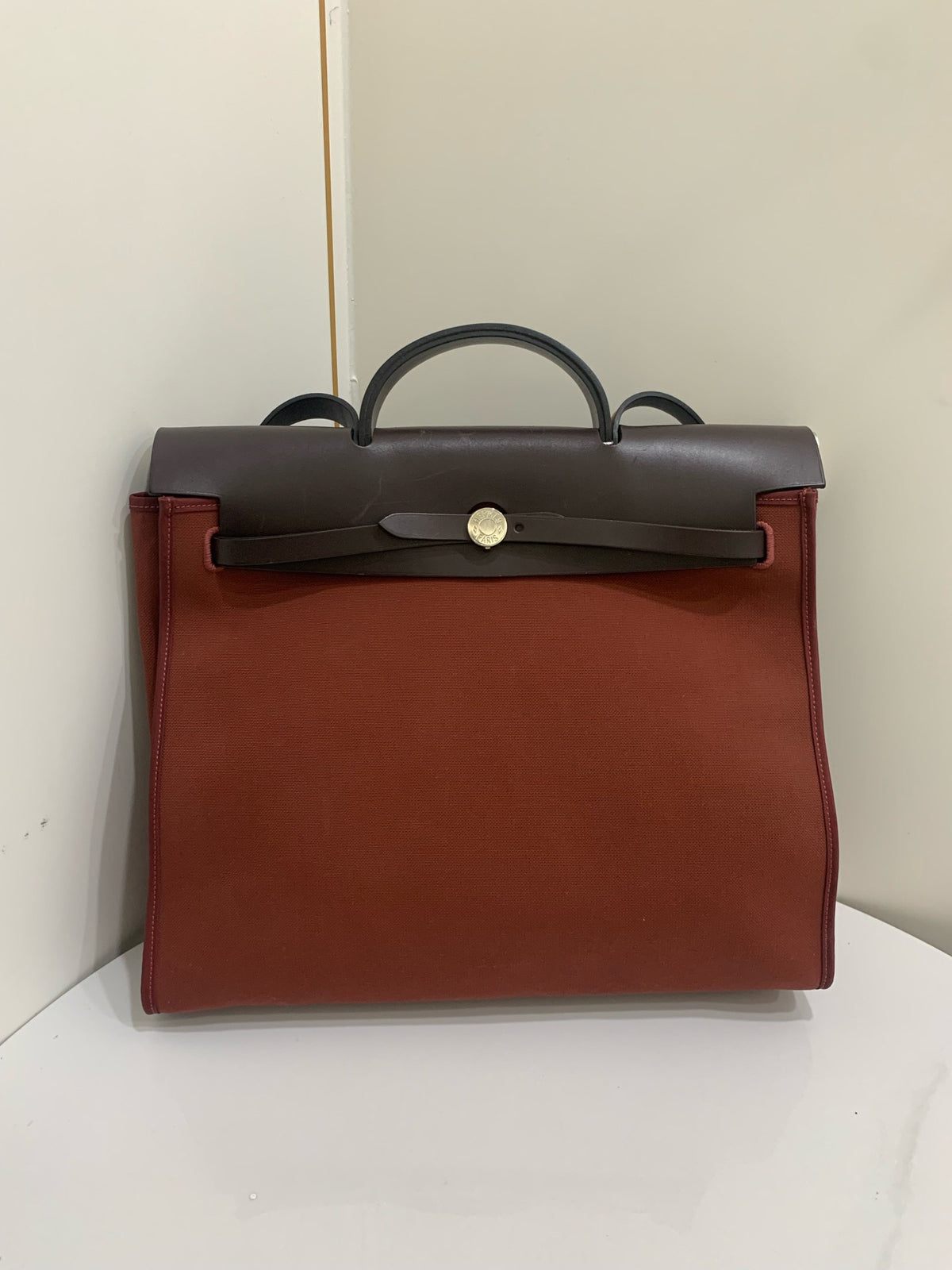 Hermes - Herbag 39 - Cloth - Burgundy - (large)