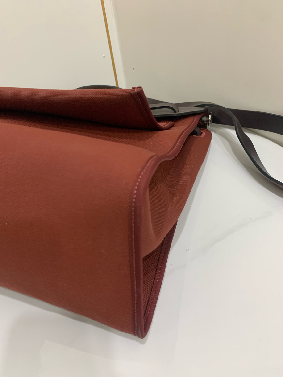Hermes - Herbag 39 - Cloth - Burgundy - (large)