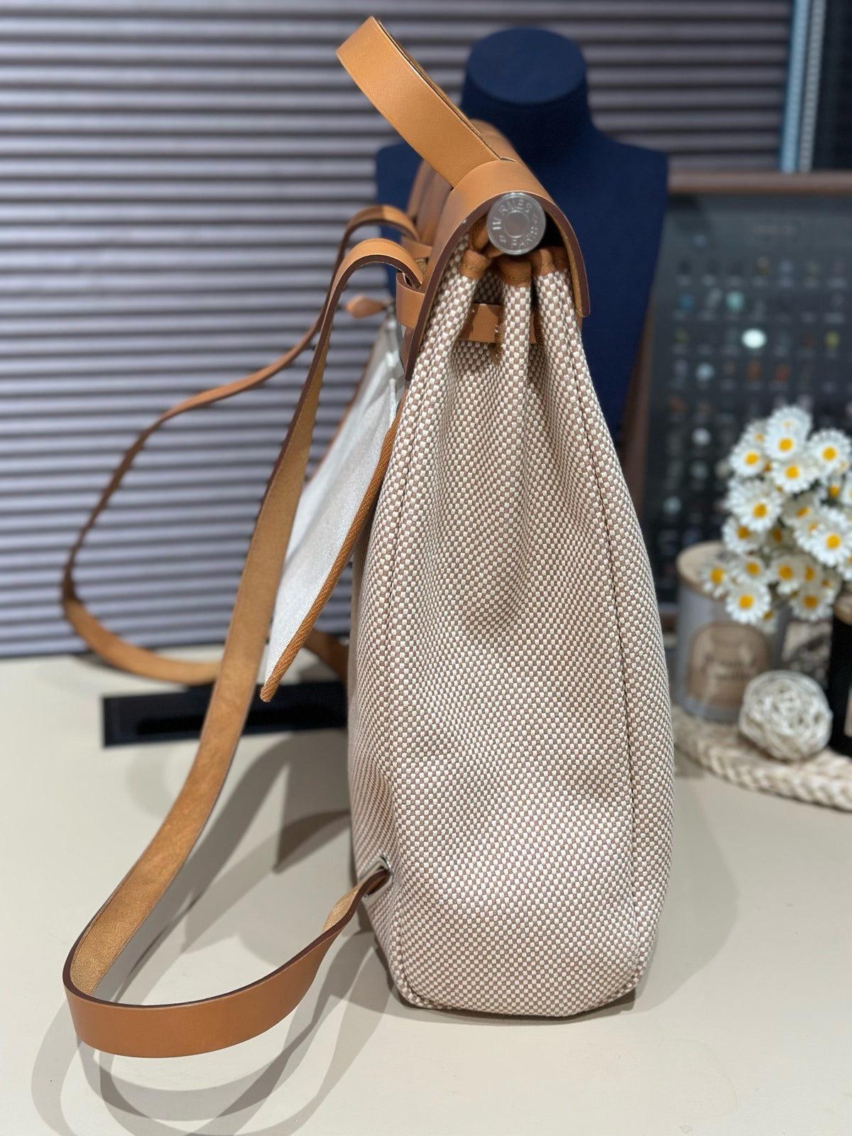 Hermes - Herbag a dos 31 - Cloth - Beige - (medium)