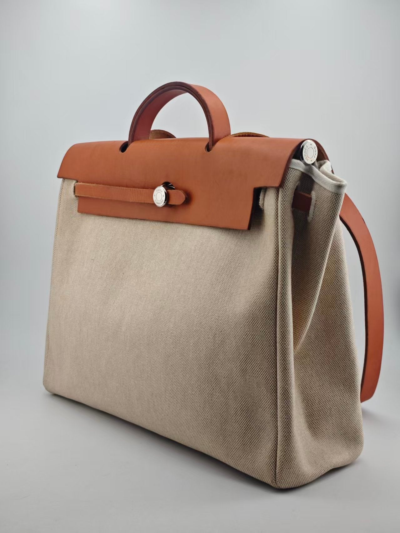 Hermes - Herbag - Cloth - Beige - (large)