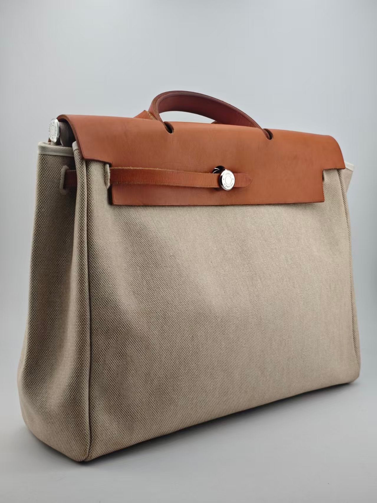 Hermes - Herbag - Cloth - Beige - (large)
