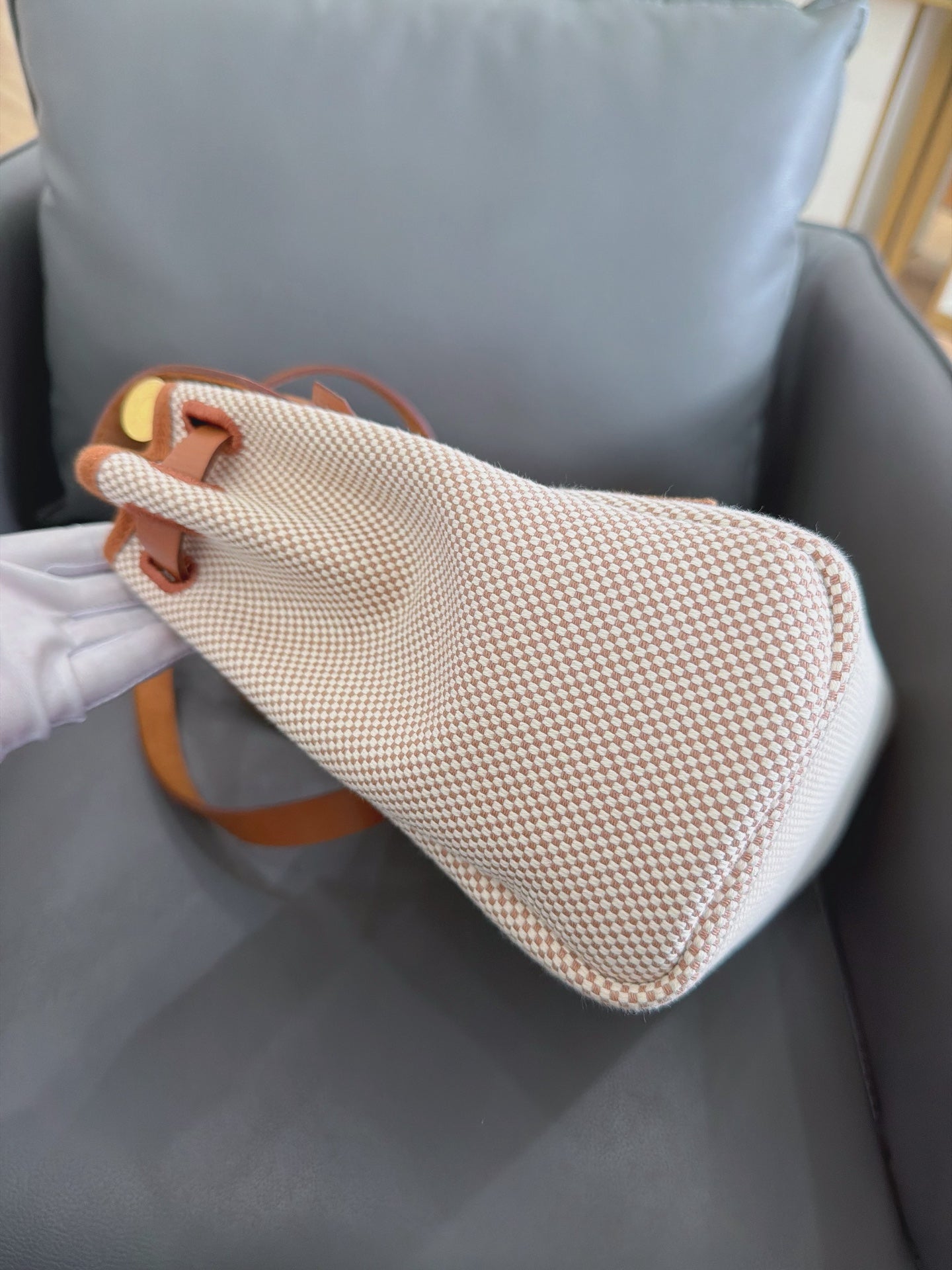 Hermès - Herbag - Cloth - Beige - (medium)