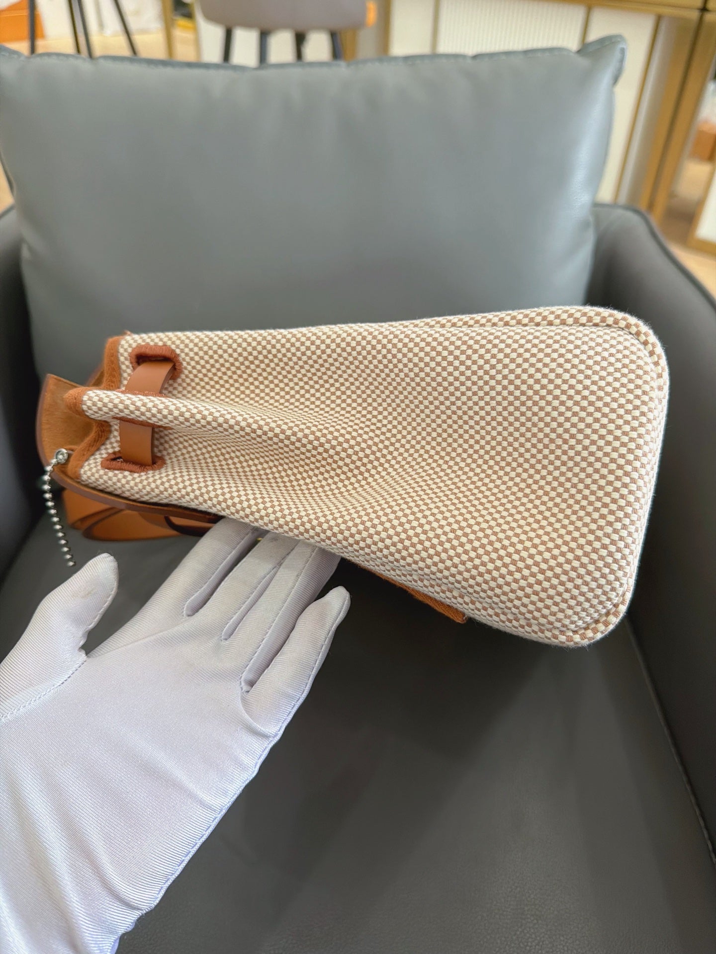 Hermès - Herbag - Cloth - Beige - (medium)